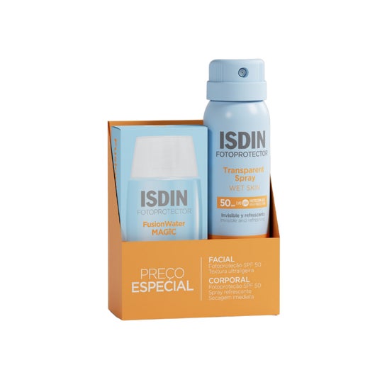ISDIN Fusion Water Magic SPF50 50ml + Transparent Spray Wet Skin SPF50 100ml