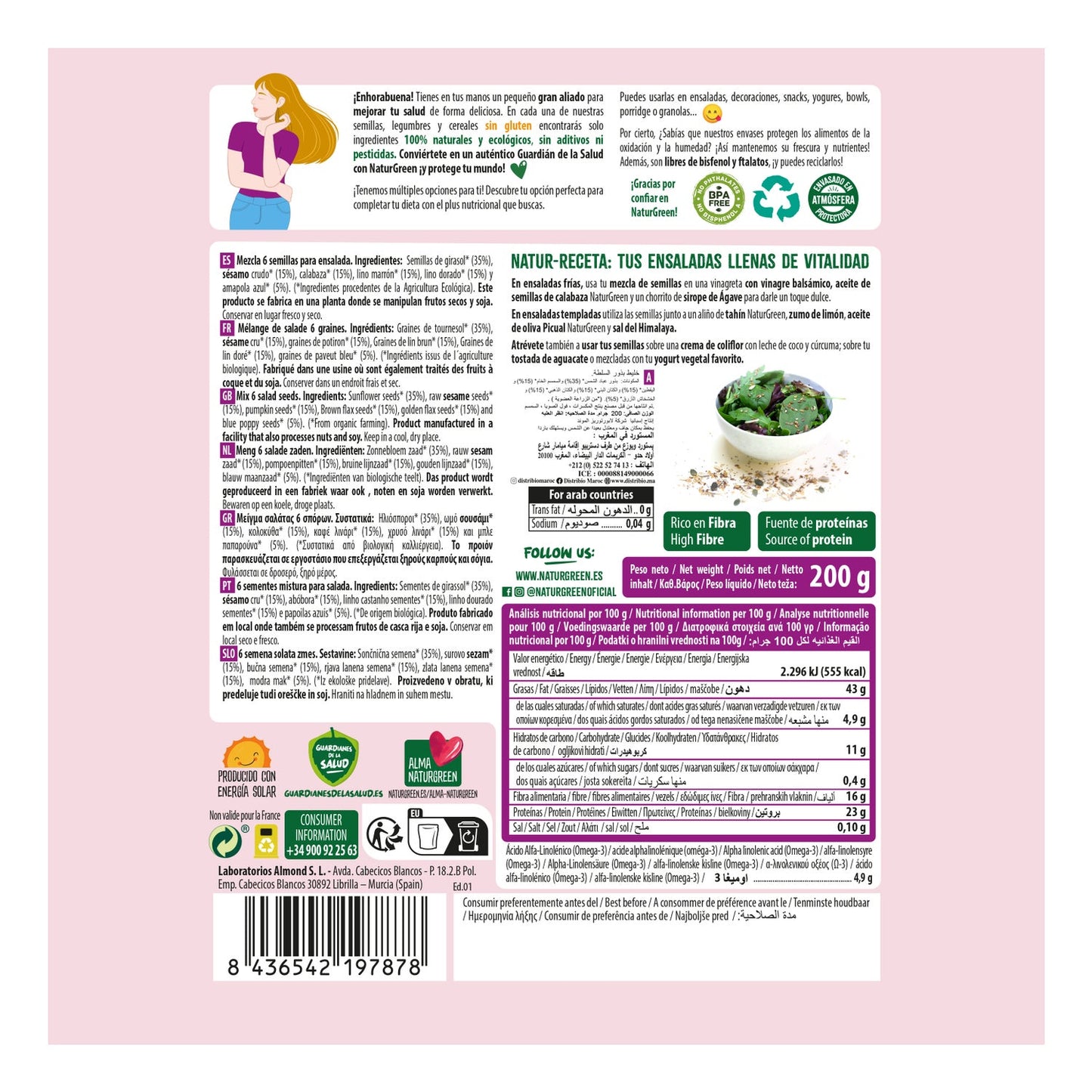 Naturgreen Mezcla 6 Semillas Ensalada 200g
