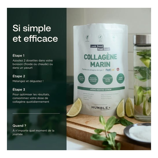 Humble+ Colágeno Marino Limón Menta 300g