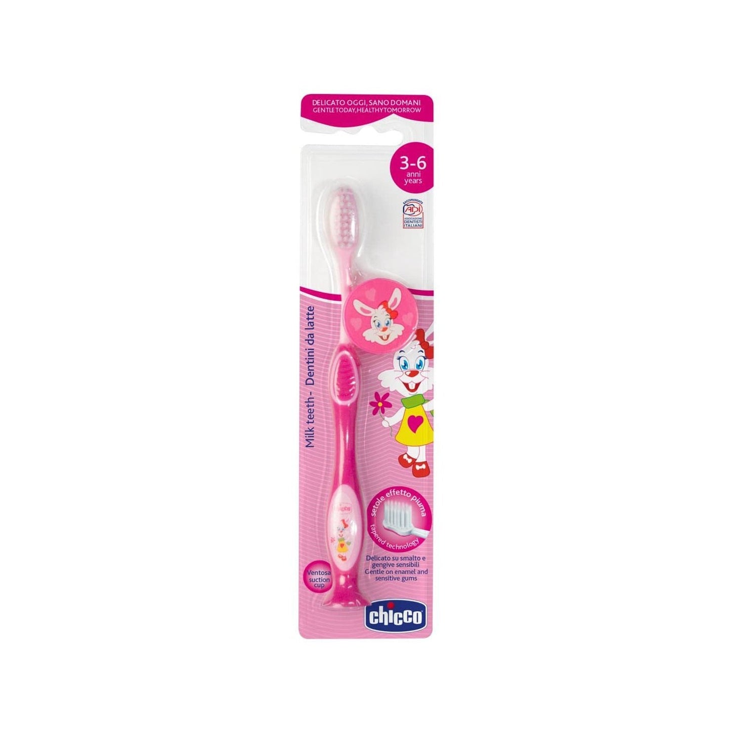 Escova Chicco 3Y-6Y Pink
