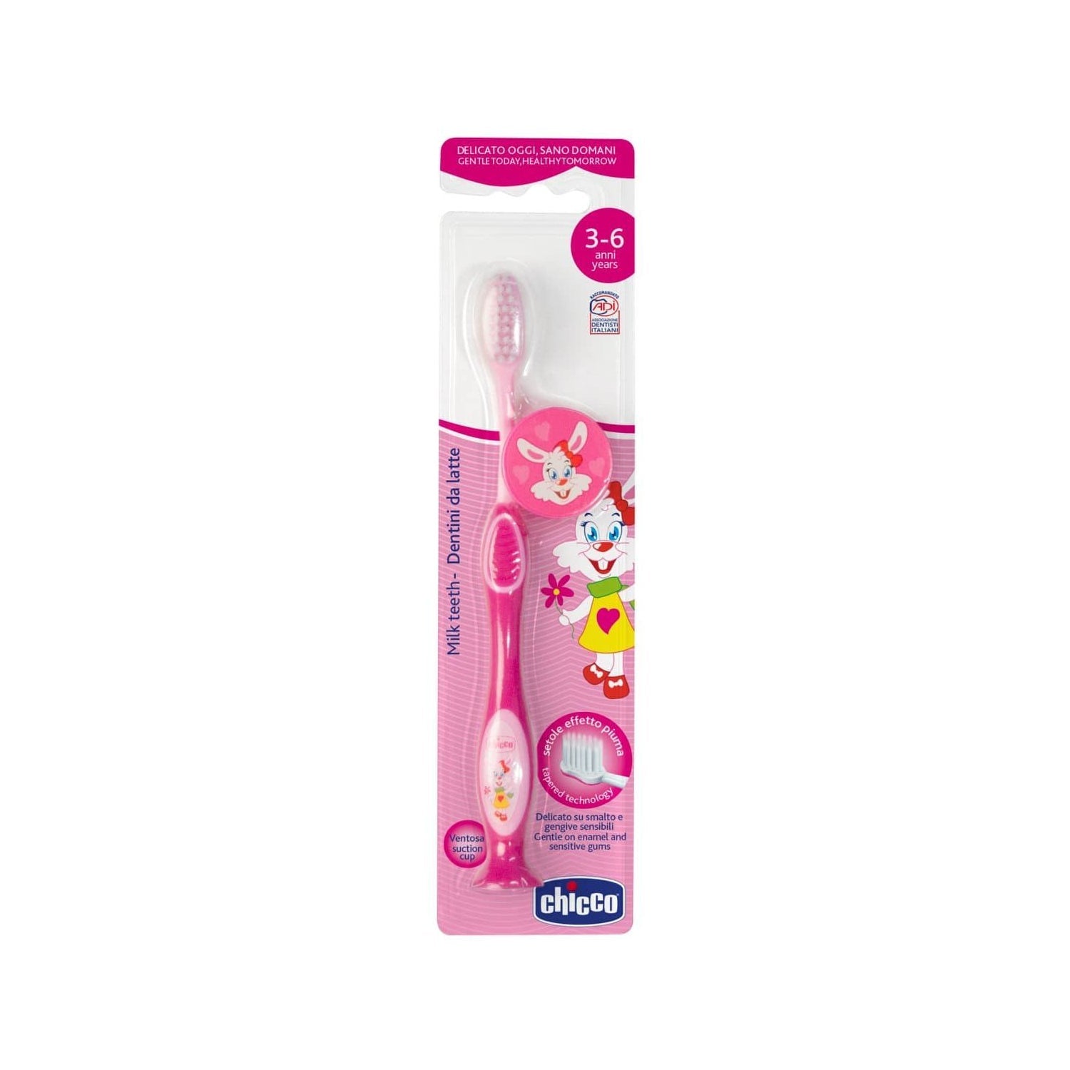 Escova Chicco 3Y-6Y Pink