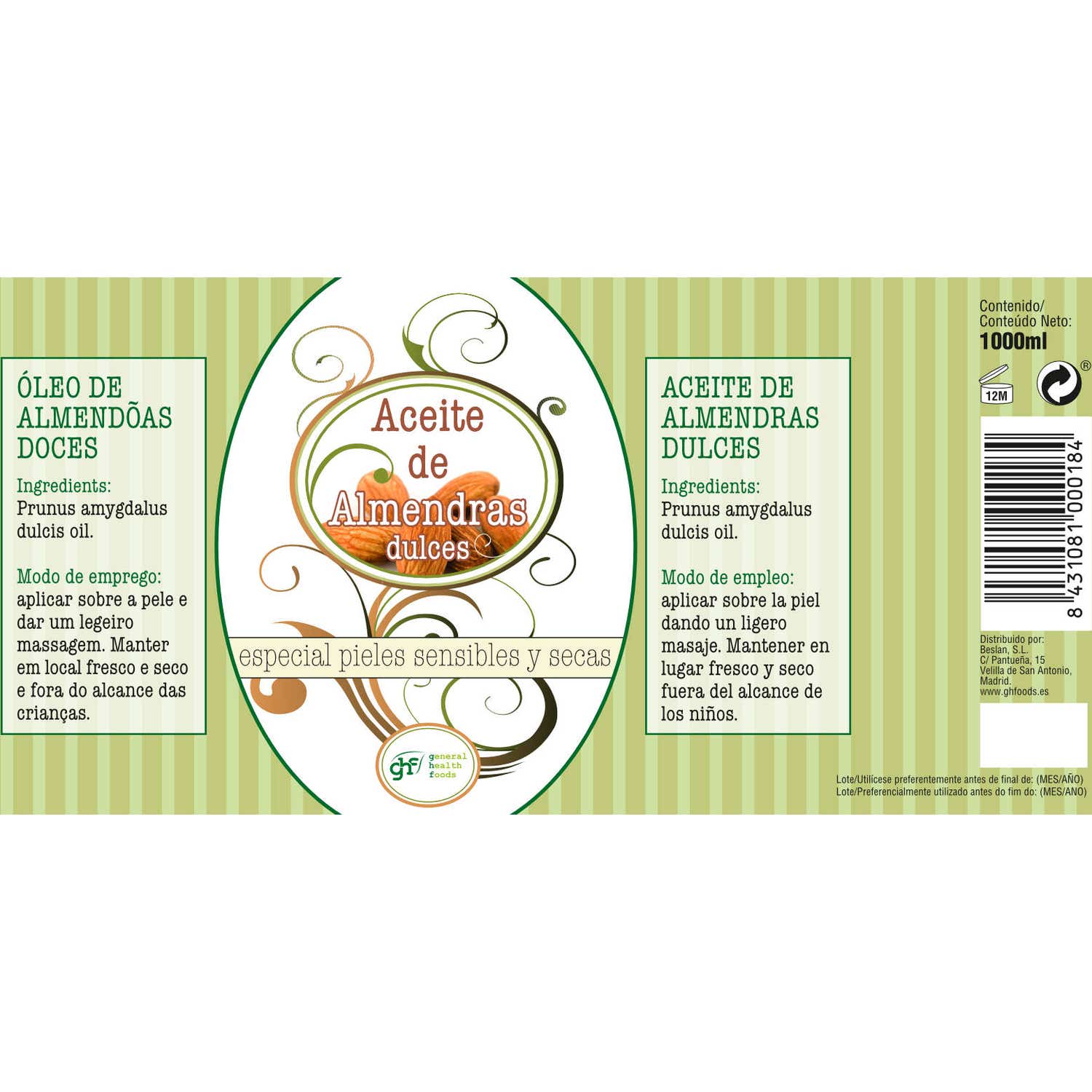 GHF aceite de almendras 1l