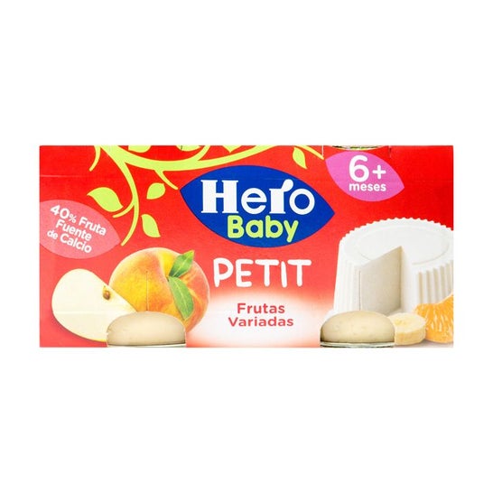 Hero Baby Petit Queso Fresco Frutas Variadas 2x80g