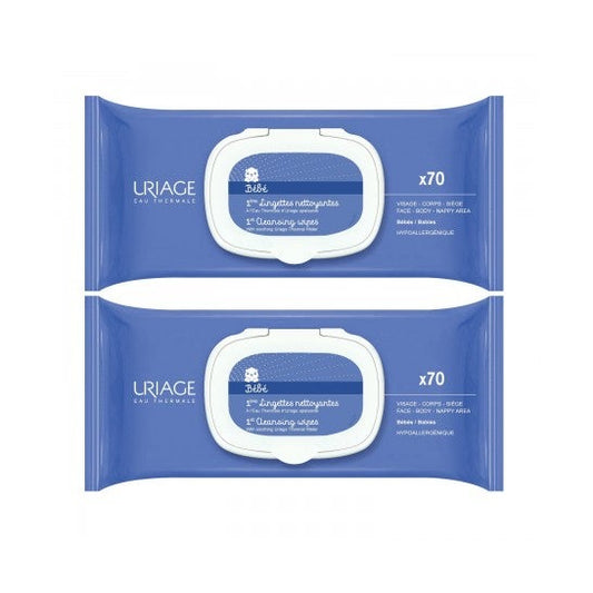 Uriage Bebé Toallitas Agua Limpiadora 2x70uds