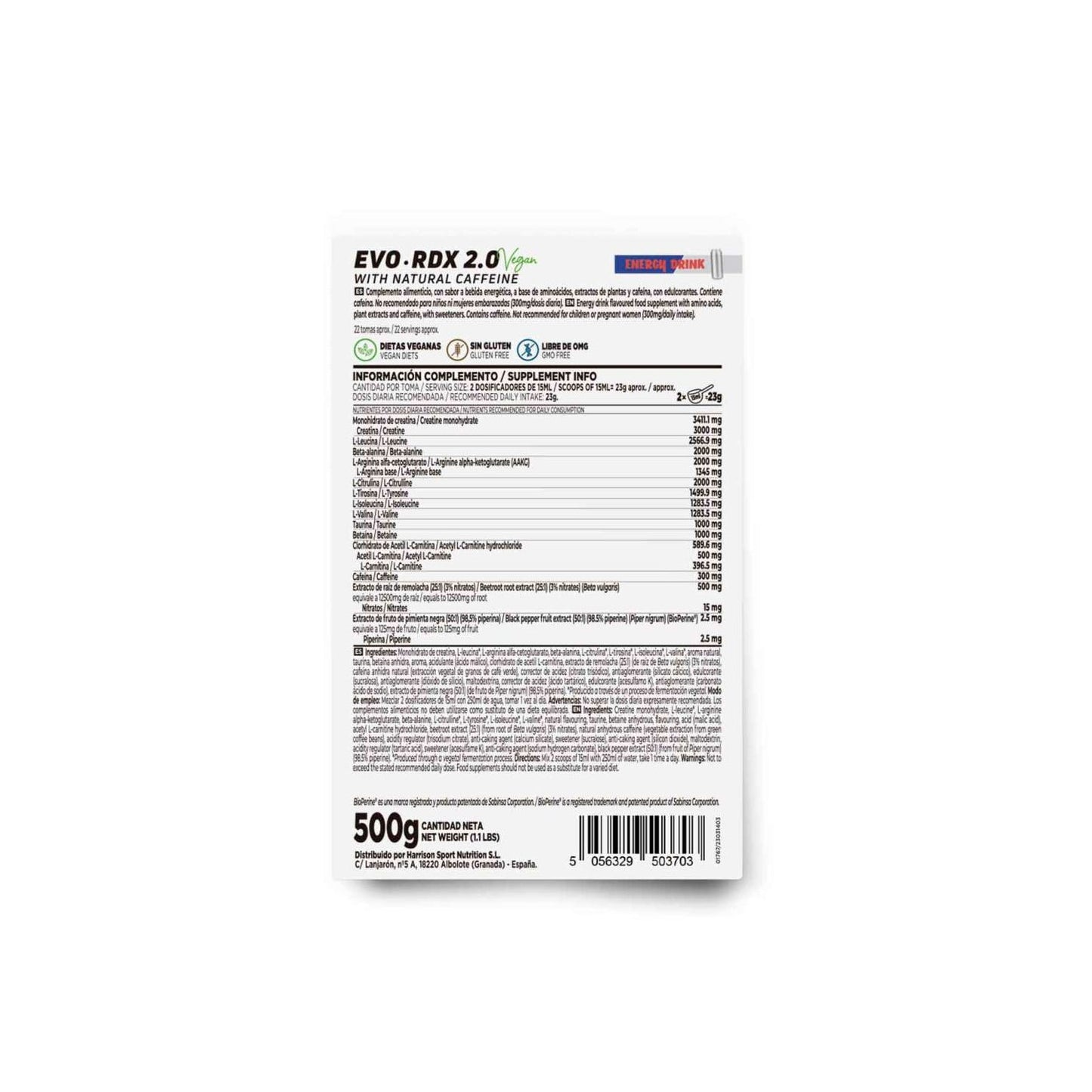 HSN Evordx 2.0 Bebida Energética 500g