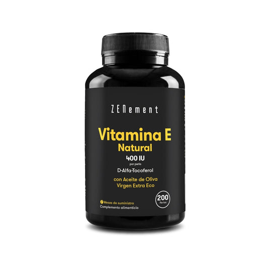 Zenement Vitamina E Natural 400 Ui D-Alfa-Tocoferol 200 perlas