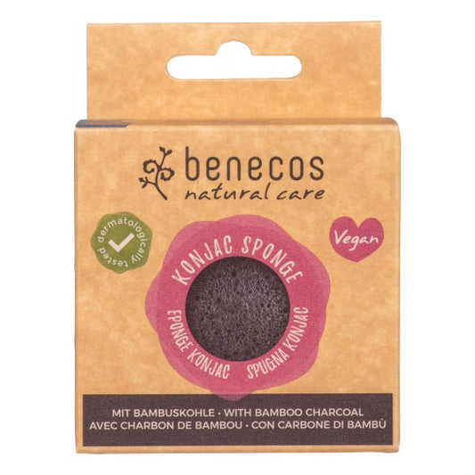 Benecos Cosméticos Esponja Konjac Bambú Negro 1ud