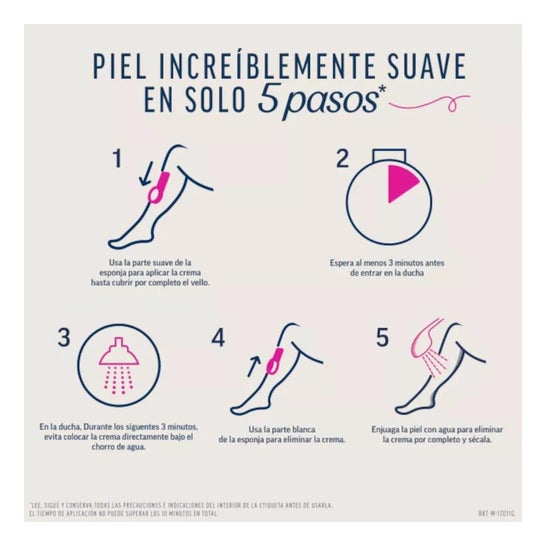 Veet Pure Crema Depilatoria de Ducha Piernas y Cuerpo Piel Sensible 400ml