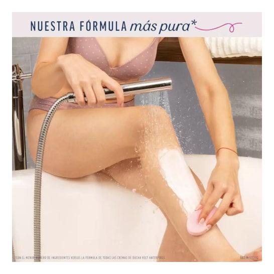 Veet Pure Crema Depilatoria de Ducha Piernas y Cuerpo Piel Sensible 400ml