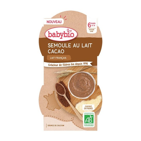 Babybio Sémola de Leche Cacao 2 X100 g