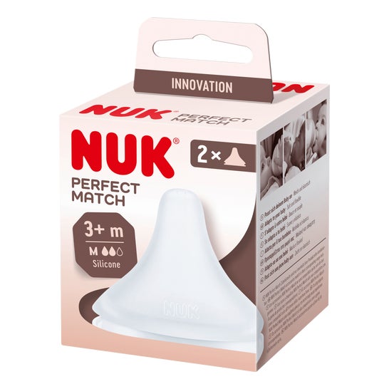 Nuk Perfect Match Tetina Silicona Anticólico Flujo M 2uds