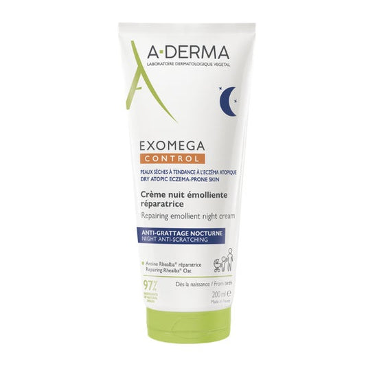 A-Derma Exomega Control Creme Noite Emoliente Reparador 200ml