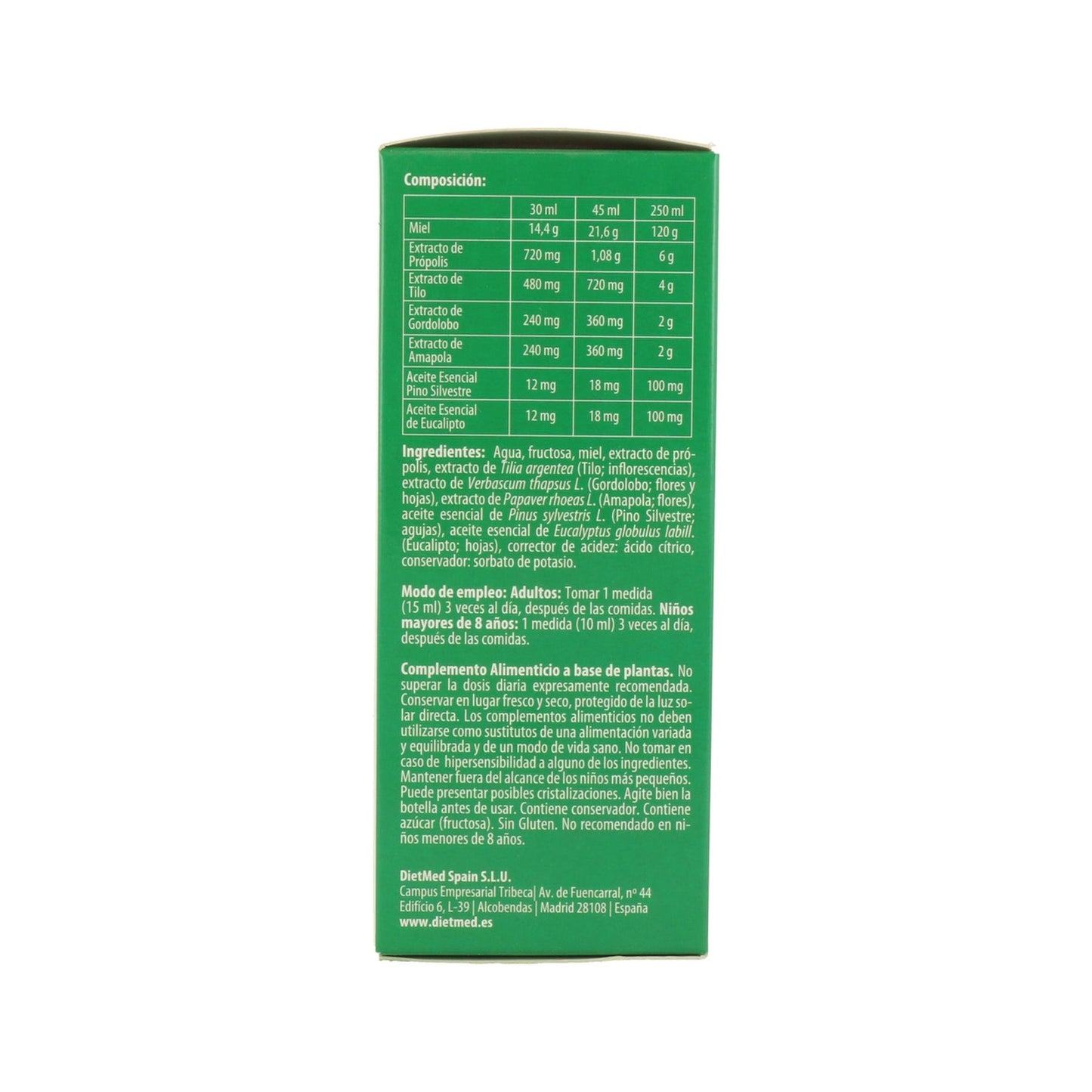 Dietmed Propotuss Té Jarabe Eucalipto 250 ml