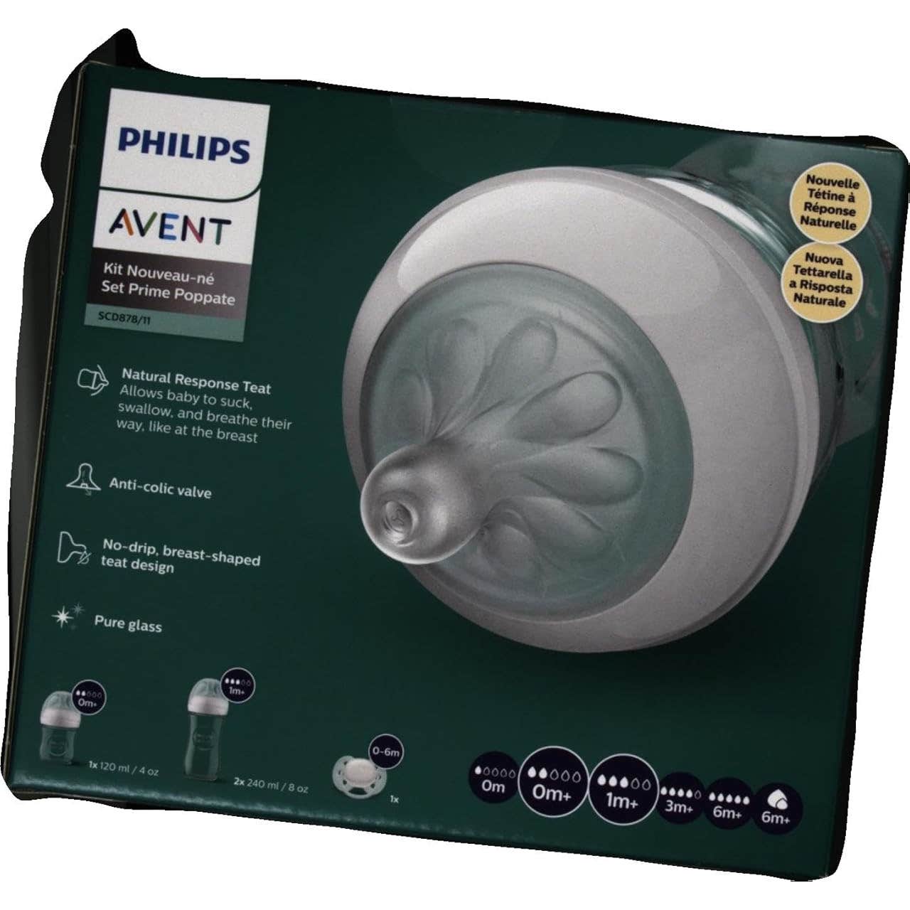 Philips Avent Set Natural Response Pure Glass SCD878/11