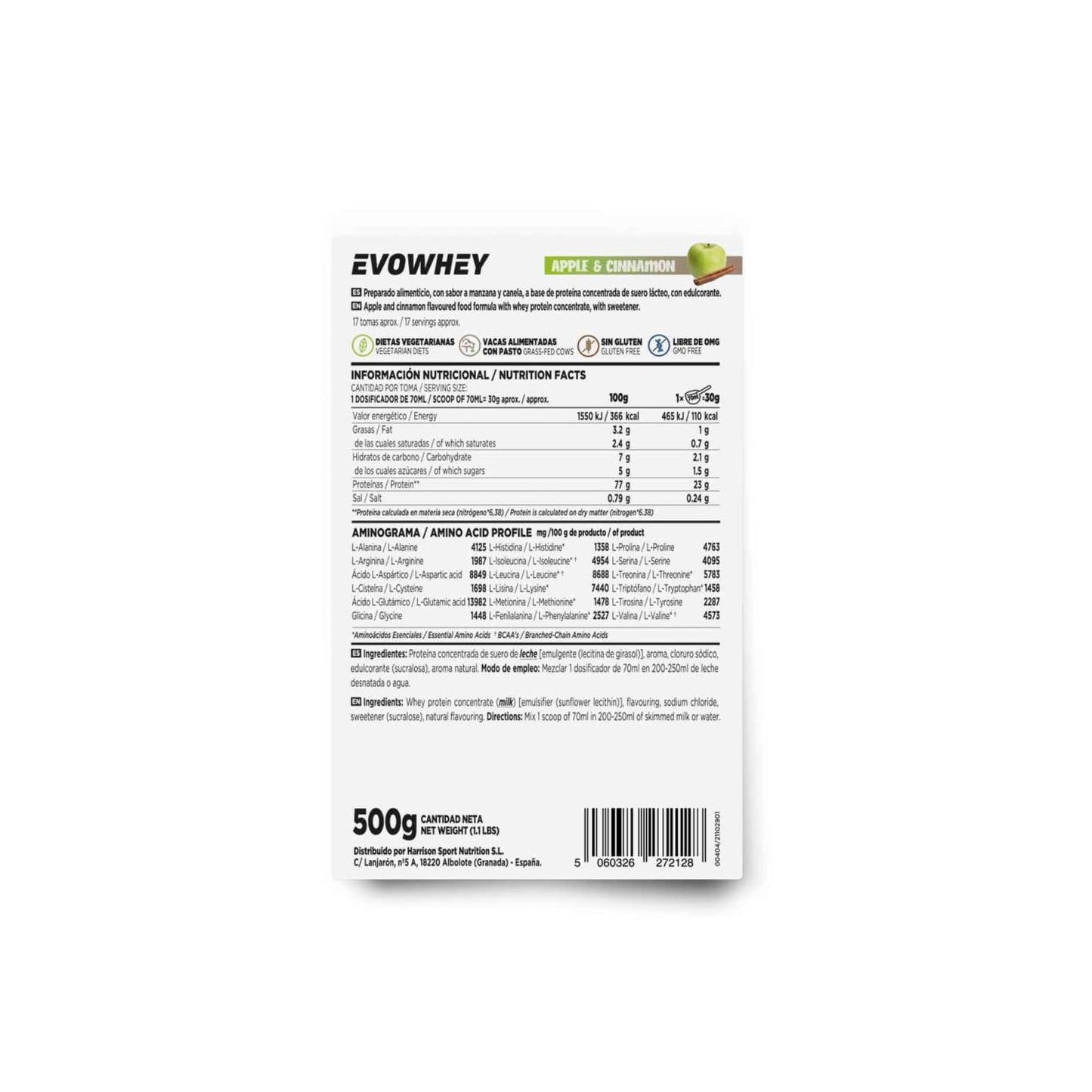 HSN Evowhey Protein Manzana y Canela 500g