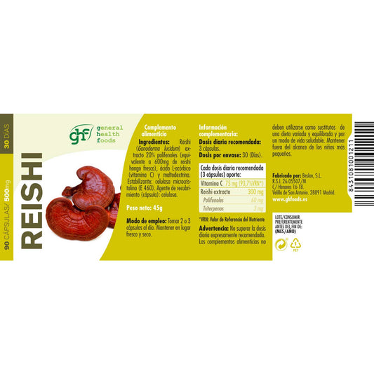 GHF Reishi 500mg 90cáps