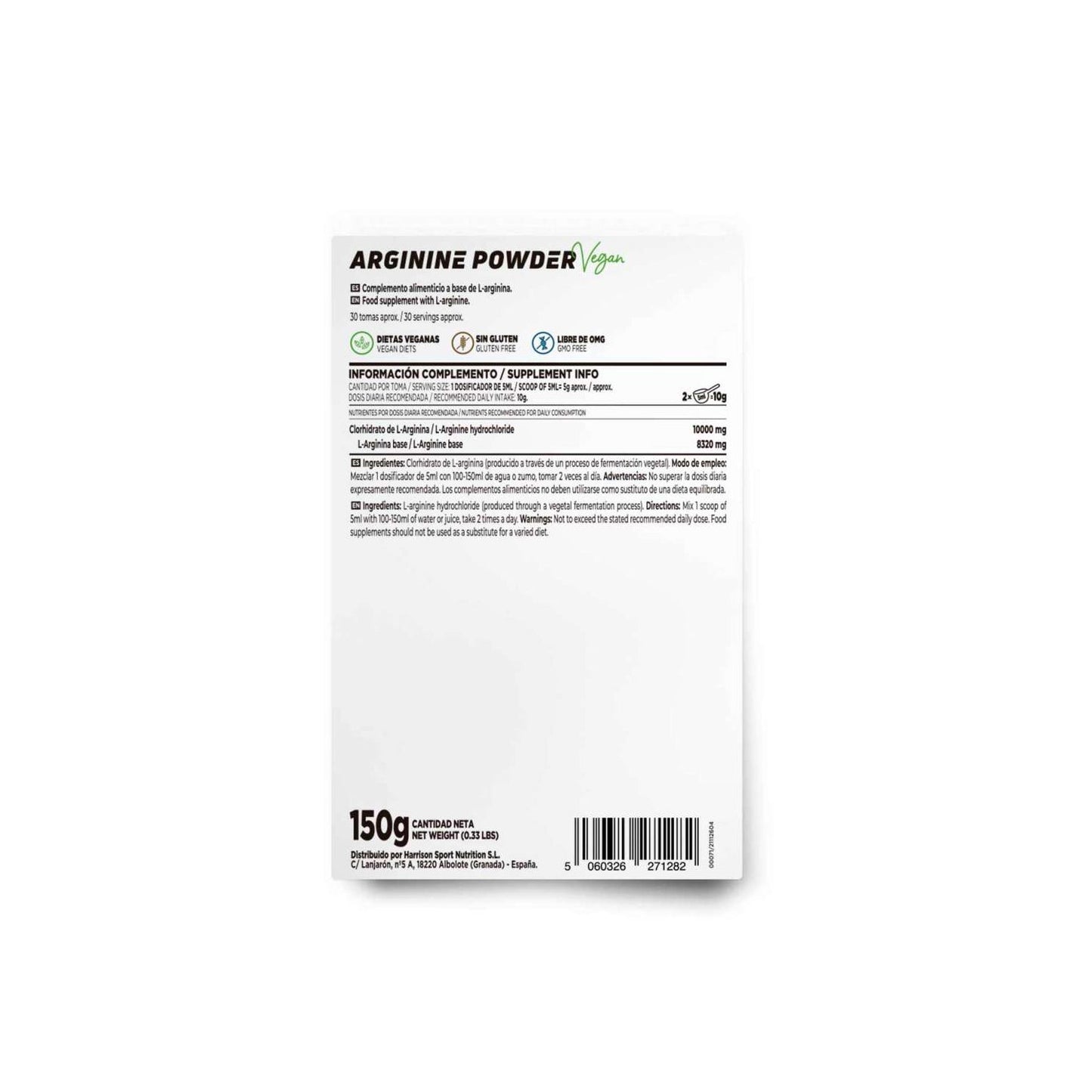 HSN L-Arginina HCL en Polvo 150g