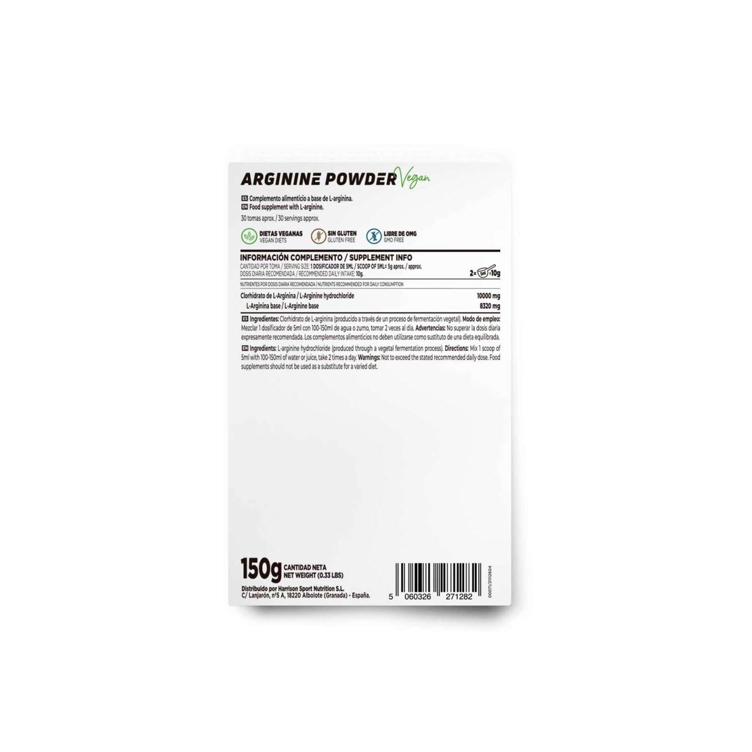 HSN L-Arginina HCL en Polvo 150g