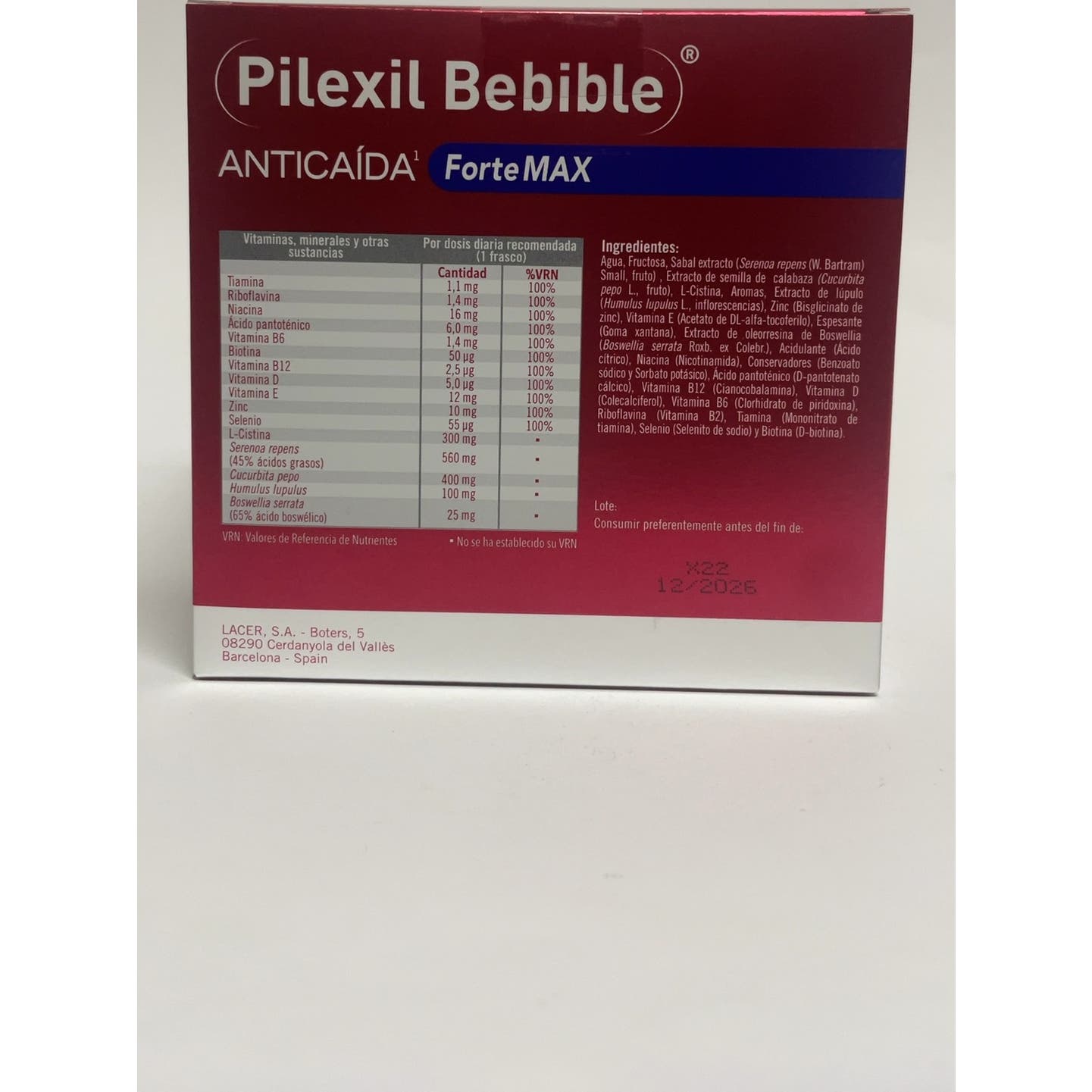Pilexil Bebible Anticaída Forte Max 30uds