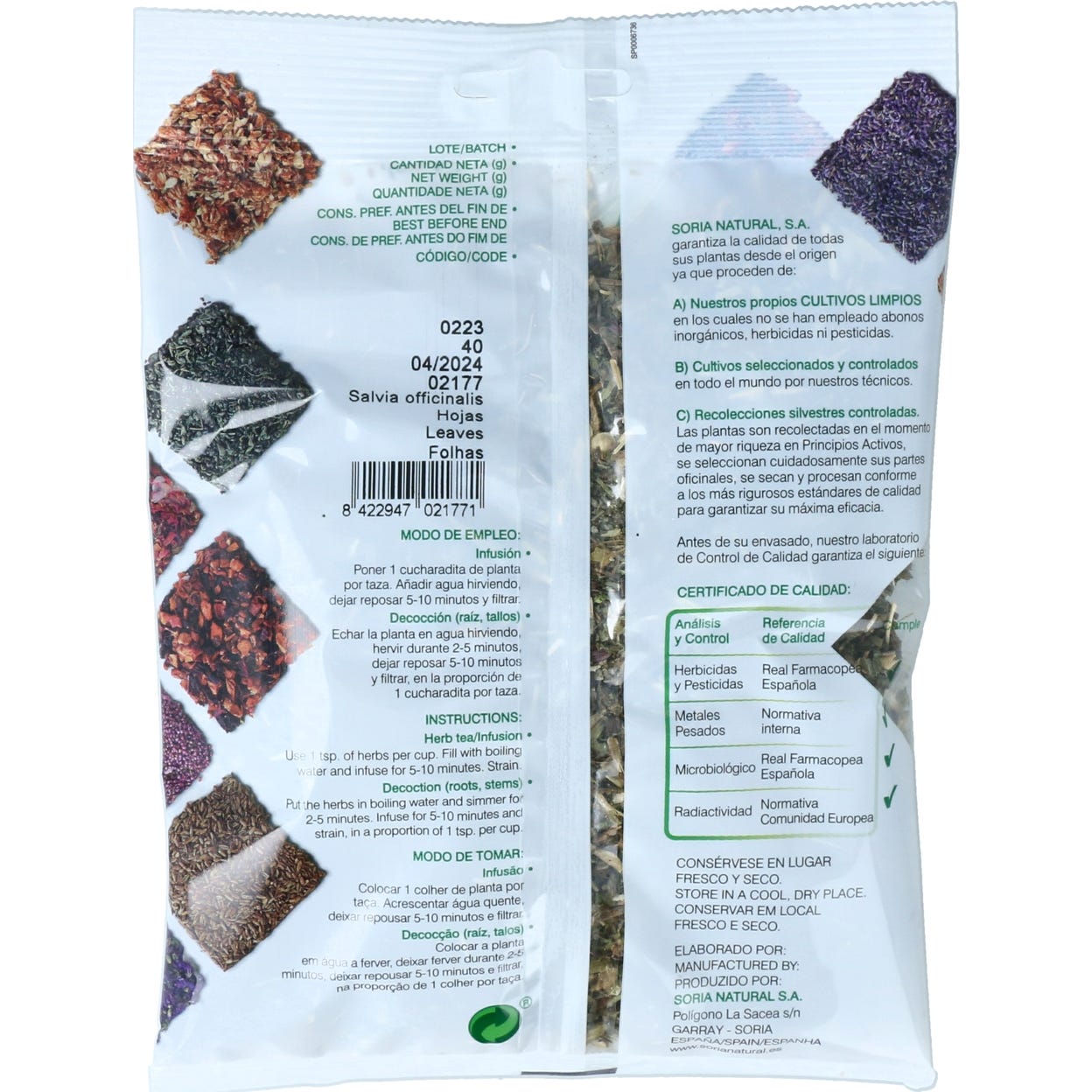 Soria Natural Infusión Salvia 40g