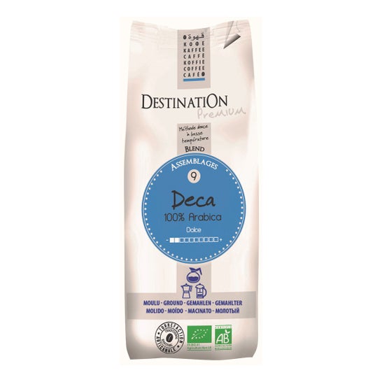 Destination Café Molido Descafeinado Suave Arábica Bio 250 g