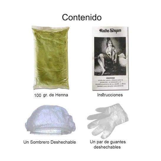 Radhe Shyam Henna Castaño Claro Polvo 100g
