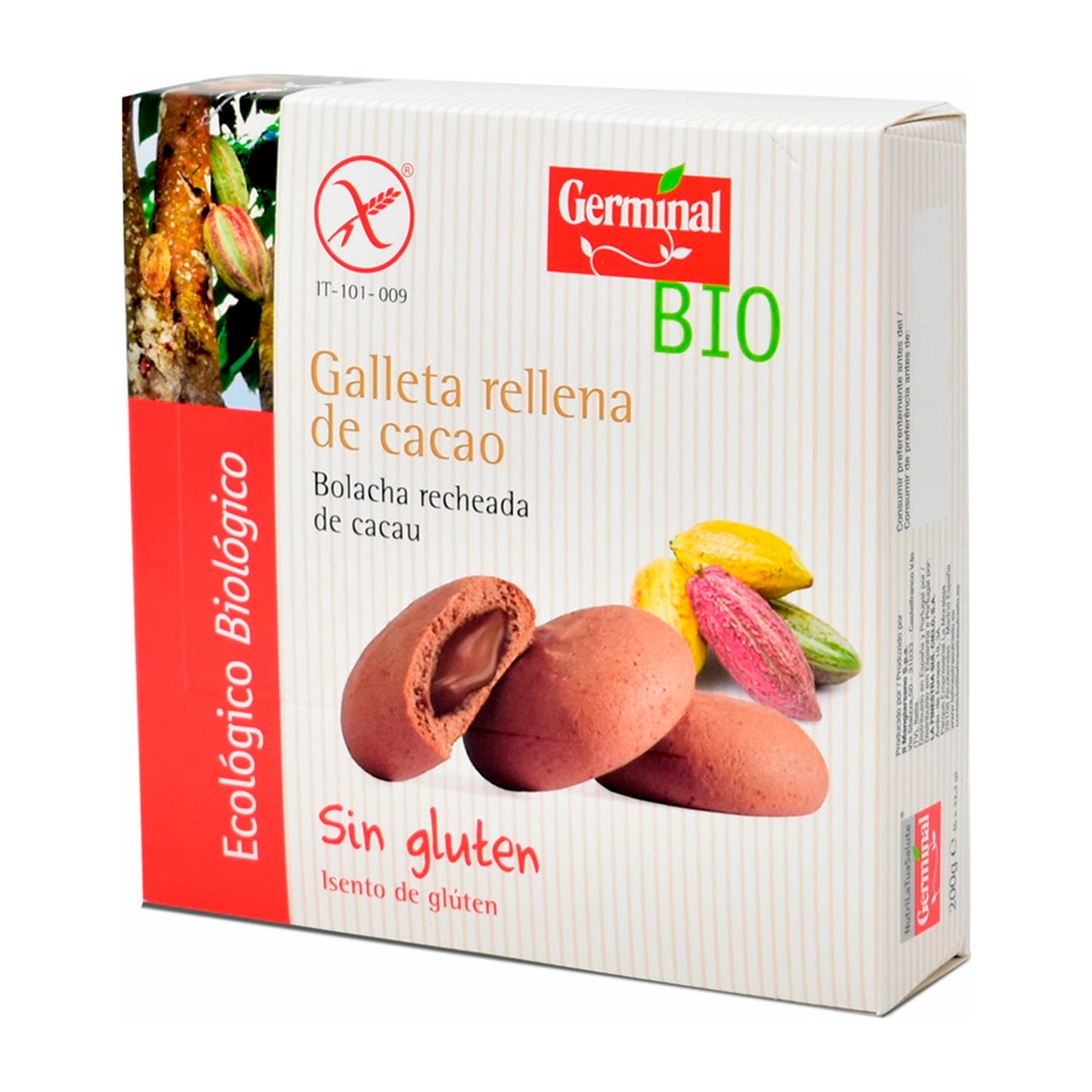 Germinal Bio Galleta Rellena de Cacao 250 g