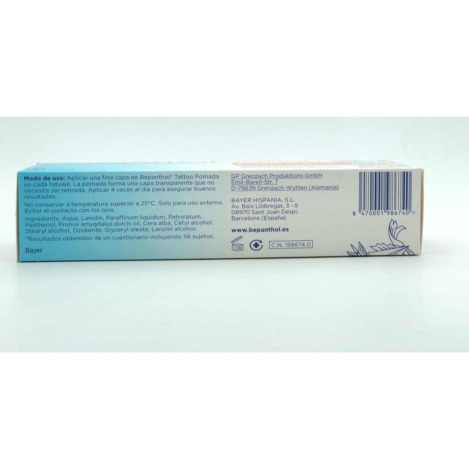 Bepanthol Tattoo Pomada Cuidado Intensivo 100g