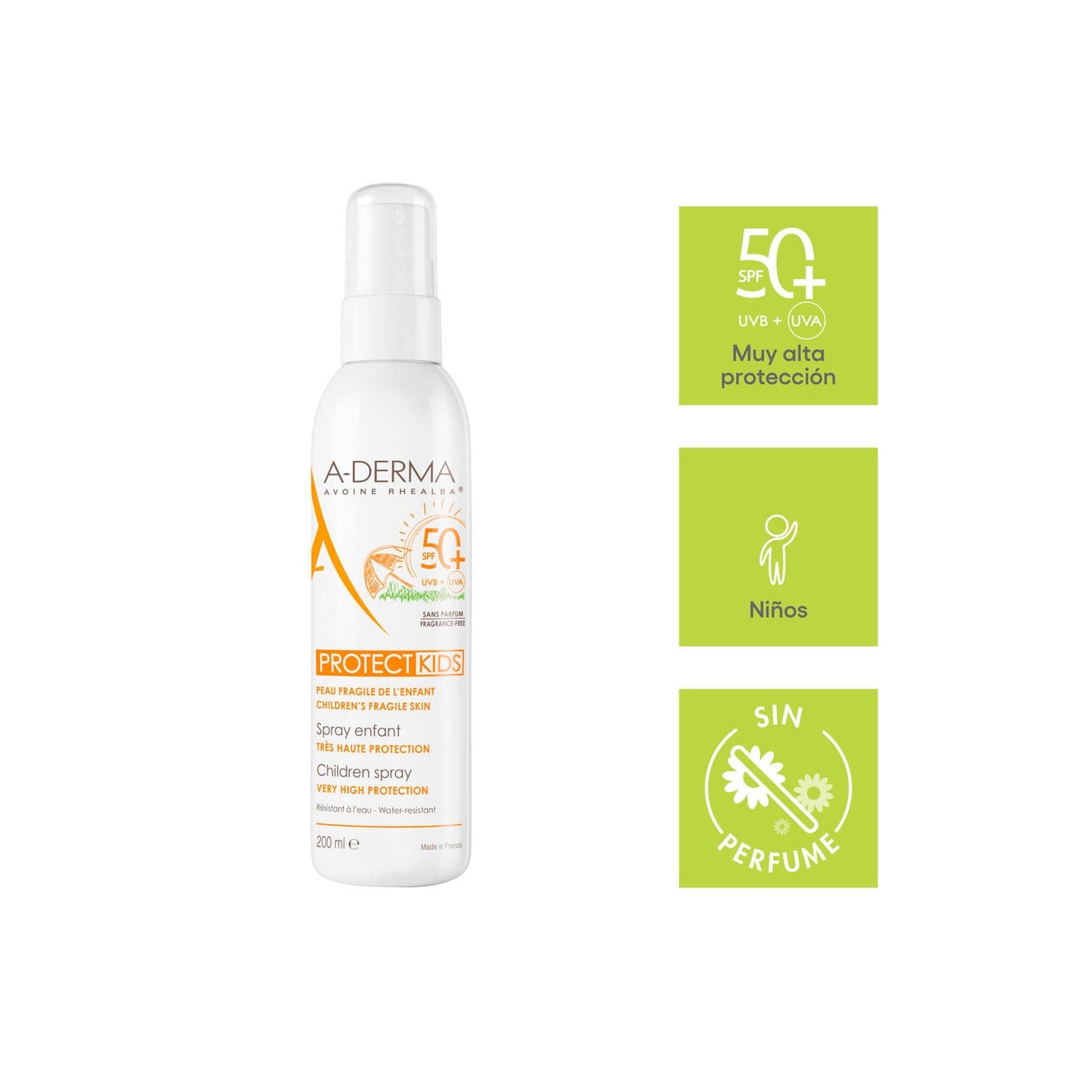 A-Derma Protect Kids Spray Solar Infantil SPF50+ 200ml