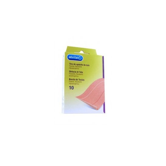 Alvita Tiras Adhesivas Tela 10 X6 cm 10 uds