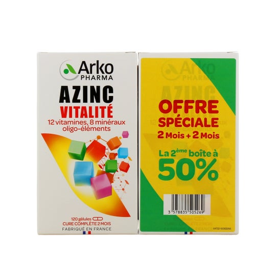 Arkopharma Azinc Forme Et Vitalité 2 X120 gélules