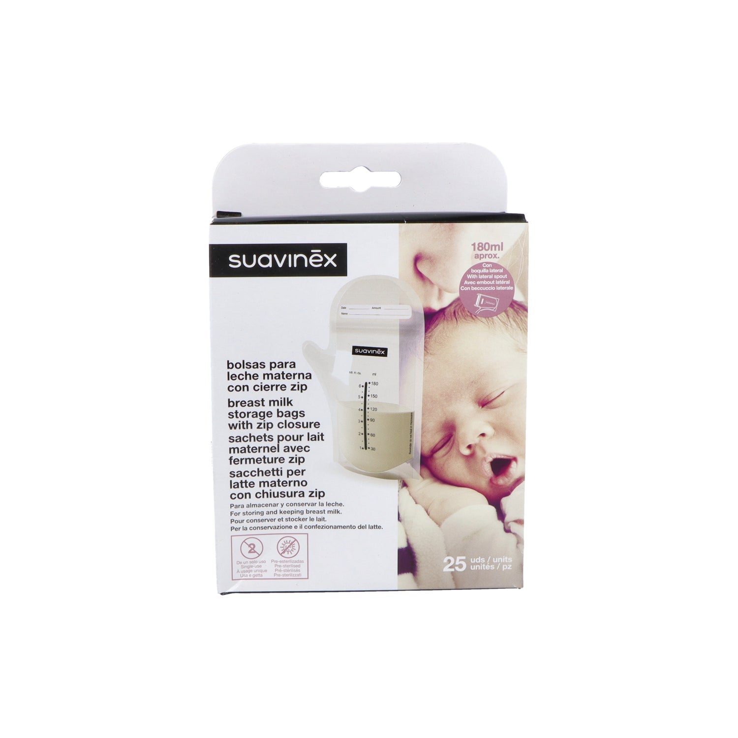 Suavinex Bolsas para Leche Materna Cierre Zip 25uds