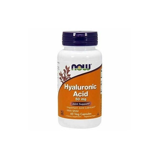 Now Ácido Hialurónico + MSM 450 mg/50 mg 60 caps