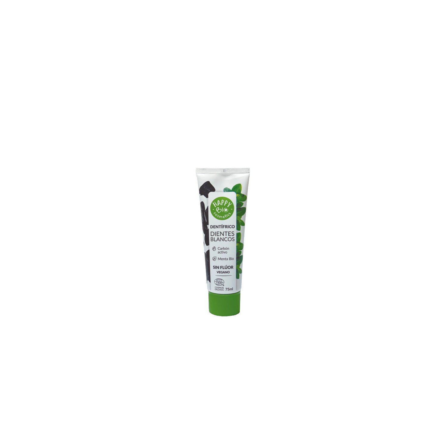 Happy Bio Cosmetics Dentífrico Dientes Blancos Carbón Activo-Menta 75ml