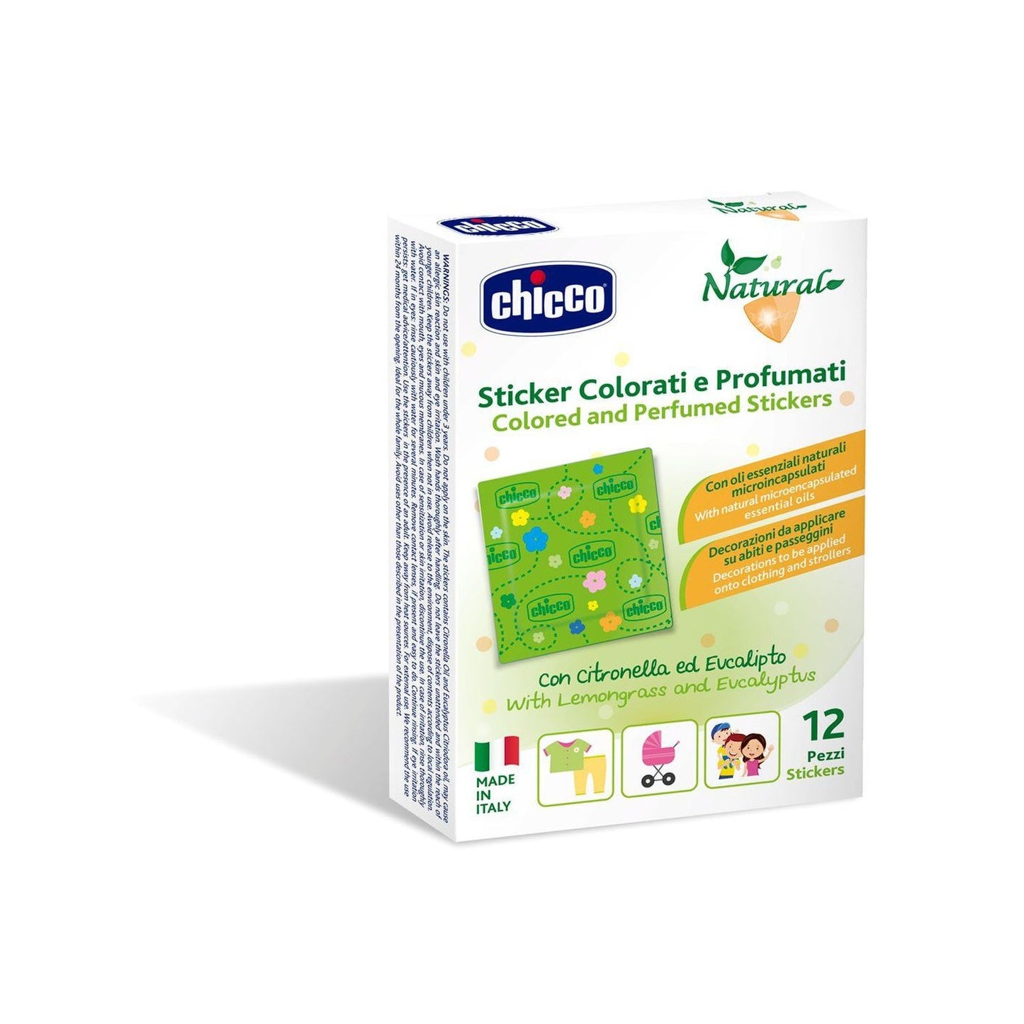 Chicco Natural Parches Perfumados Antimosquitos 12uds