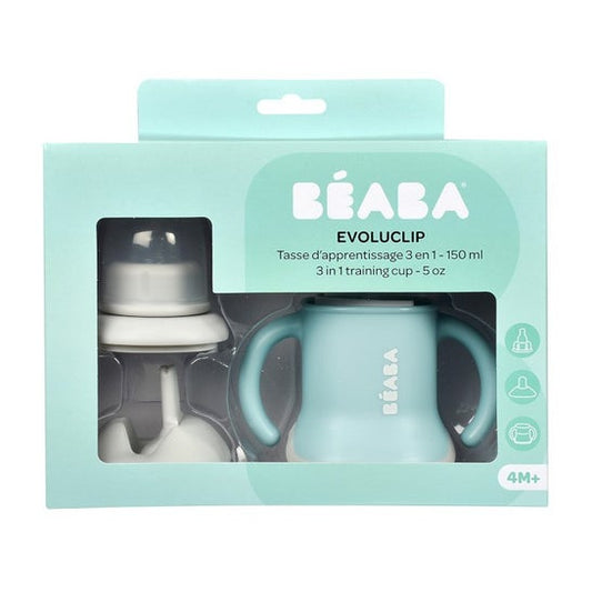 Beaba Taza Evoluclip 3 en 1 Airy Green +4M 150ml