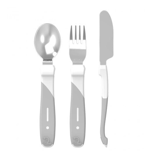 Twistshake Cubiertos 12 Meses Blanco Set