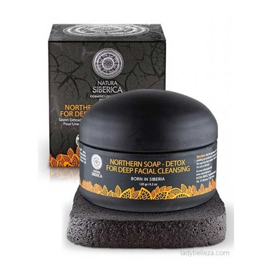 Natura Siberica Jab¢n negro n¢rdico detox para la profunda limpieza facial 120 ml