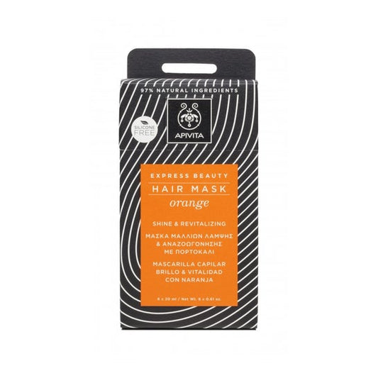 Apivita Mascarilla Capilar Brillo y Vitalidad con Naranja 20 ml