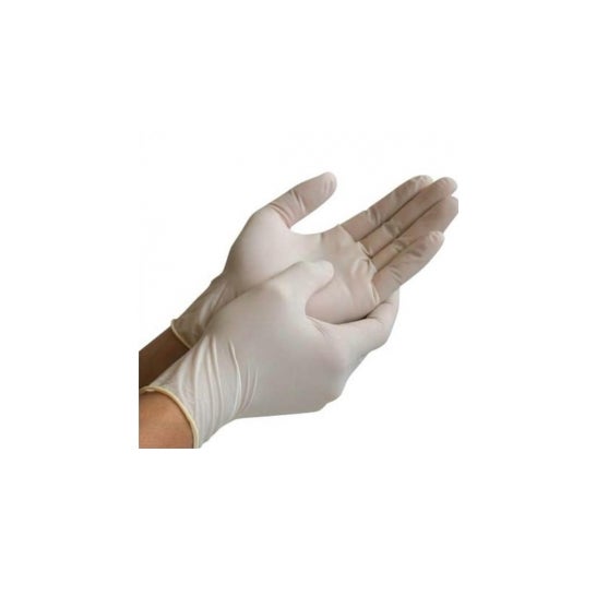 Peha-Soft guantes látex desechables sin polvo talla L 100 uds