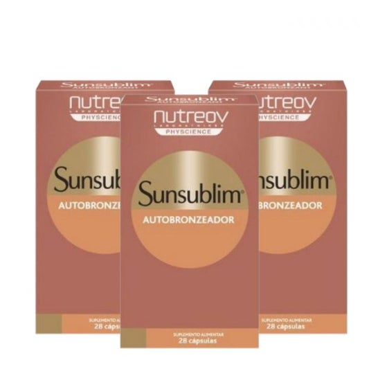 Nutreov Sunsublim Autobronceador Ultra 3 uds de28 caps