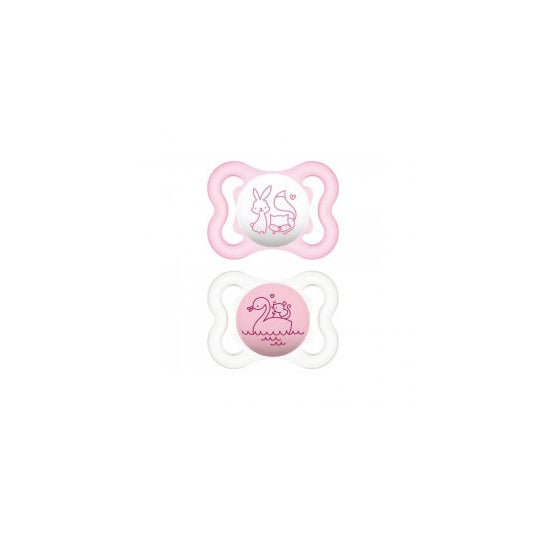 Mam Air Chupete Silicona 0+ Rosa Pack Doble
