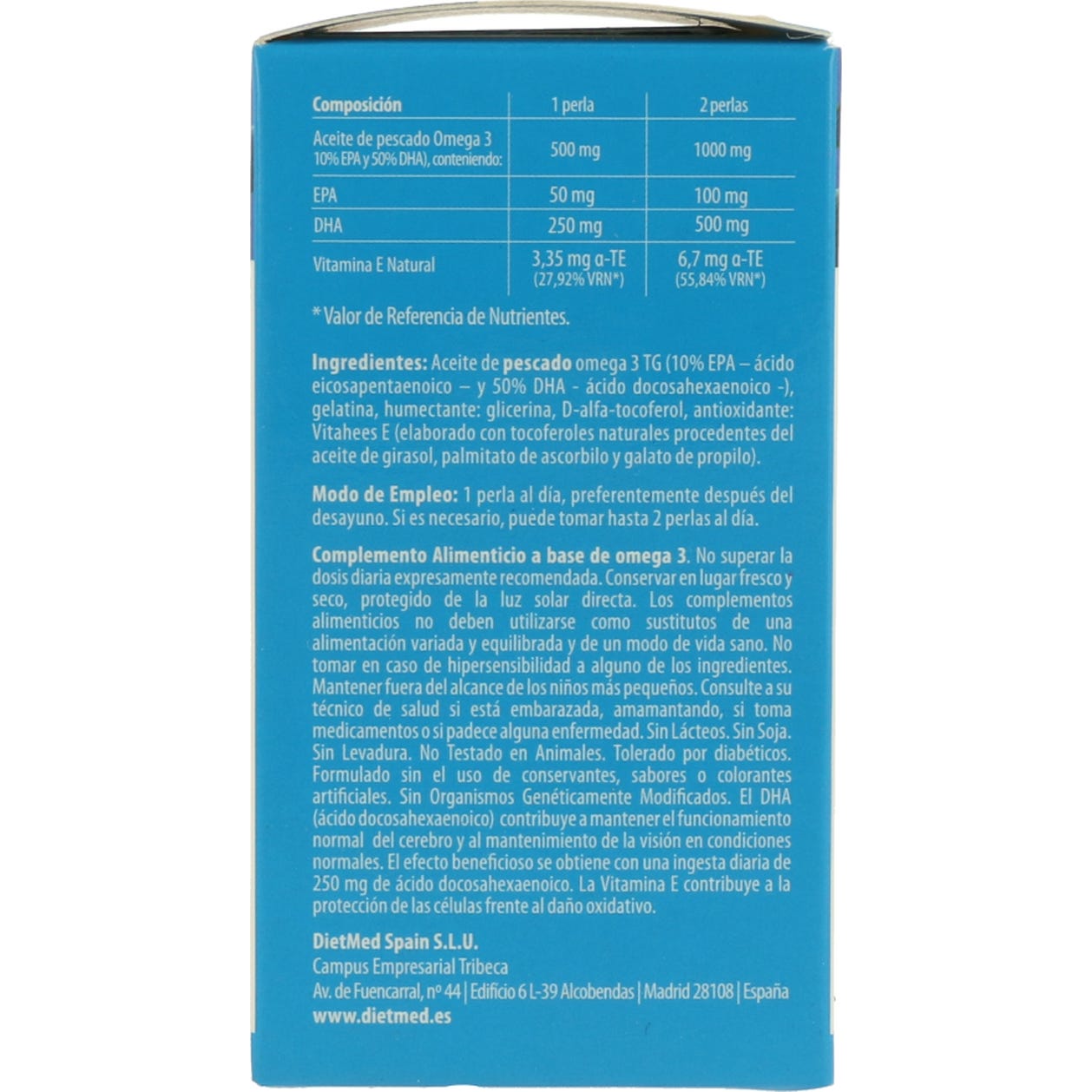 Naturmil Dha 500 Mg Sin Gluten 60 Capsulas