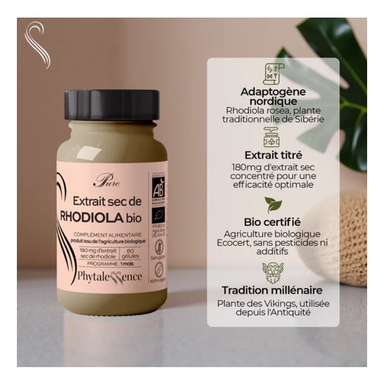 Phytalessence Rhodiola Pura Bio 60 Perlas