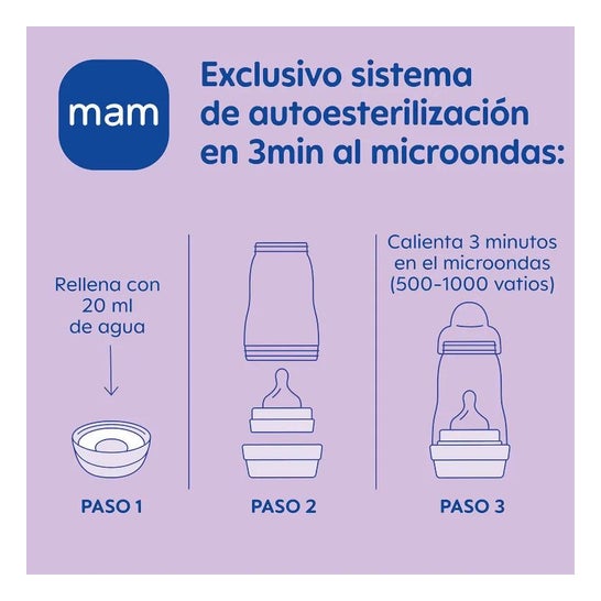 MAM Biberón Easy Start Anti Cólicos Rosa +0 M 160 ml