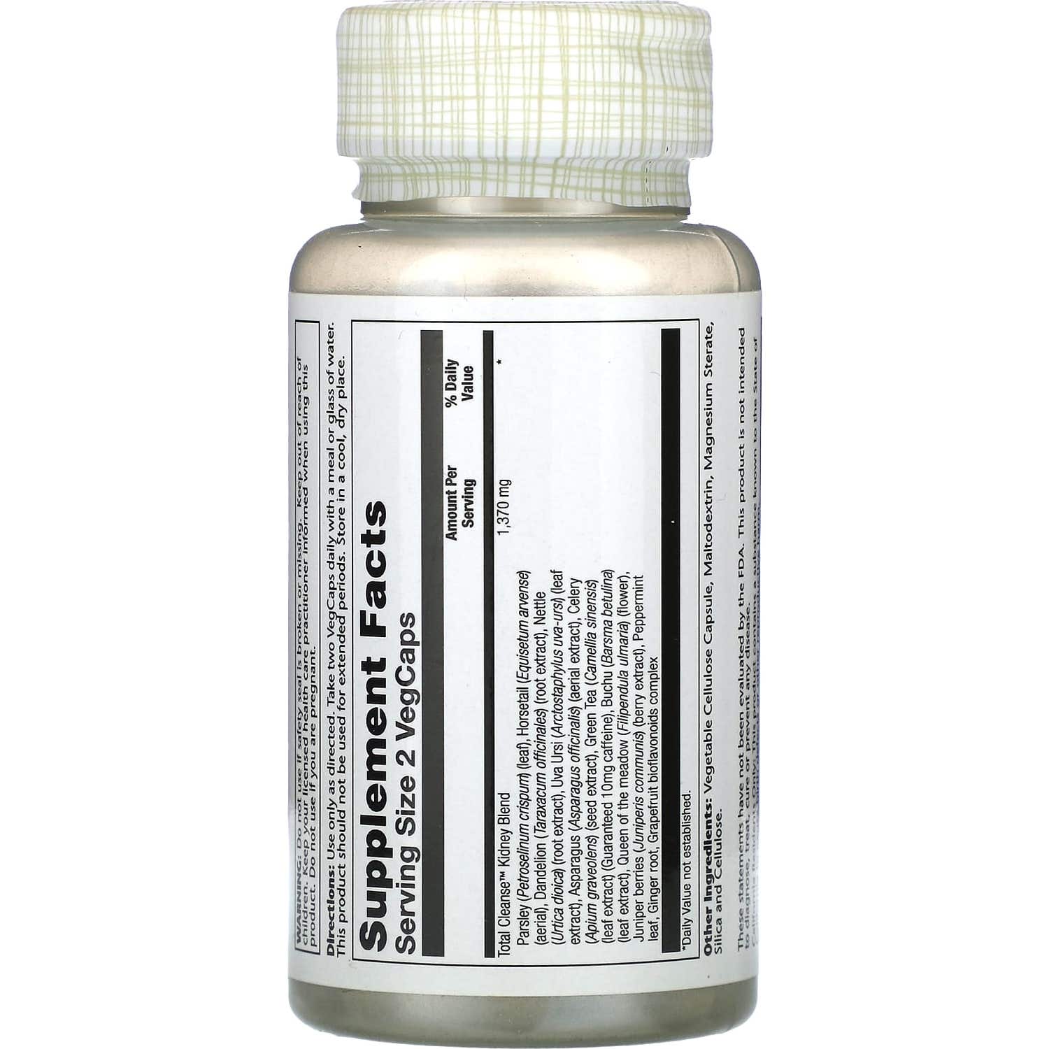 Solaray total cleanse kidneys 60cáps