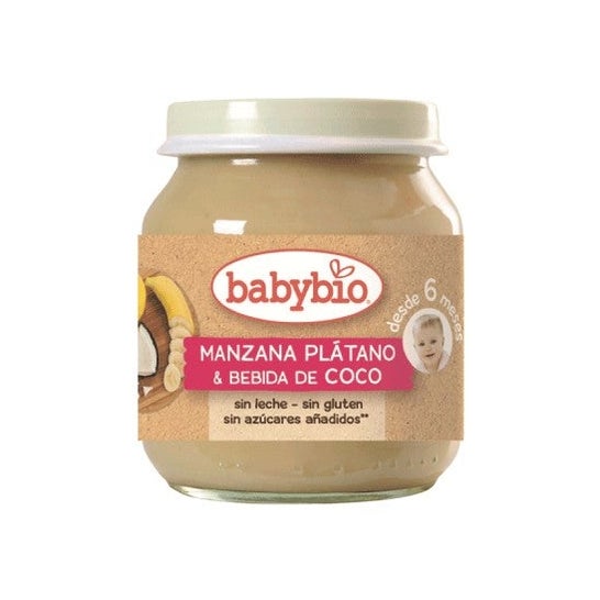 BabyBio Tarrito Manzana Plátano Bebida Coco 130g