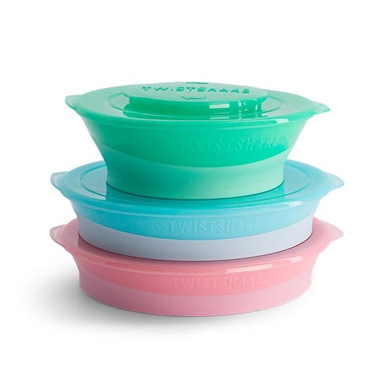 Twistshake Plato Dividido +6 Meses Gris 1ud
