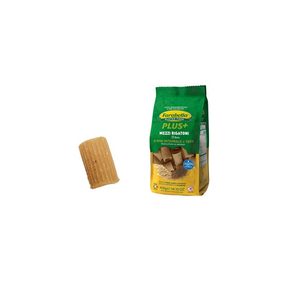 Farabella Plus+ Mezzi Rigatoni Arroz Integral y Teff 400g