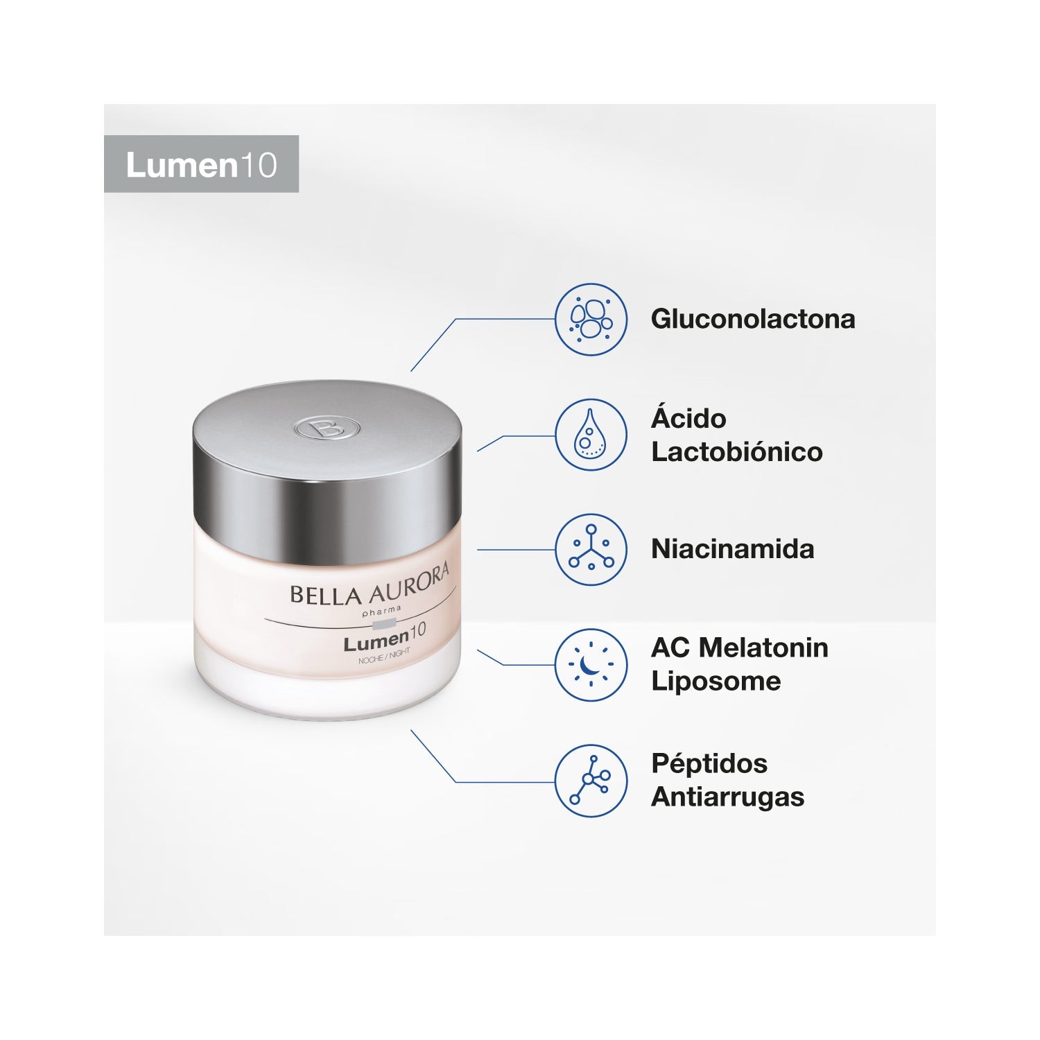 Bella Aurora Lumen10 Crema Antiedad y Antimanchas Noche 50ml